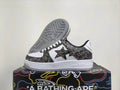 BAPE STA Low-Top Sneakers – Black Graphic/White/Grey